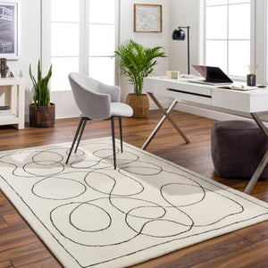 Livabliss Granada Hand Tufted Wool Accent Rug Artisan Crafted for Entryways and Bohemian Spaces Beige, Black 8' x 10' GND2344-810