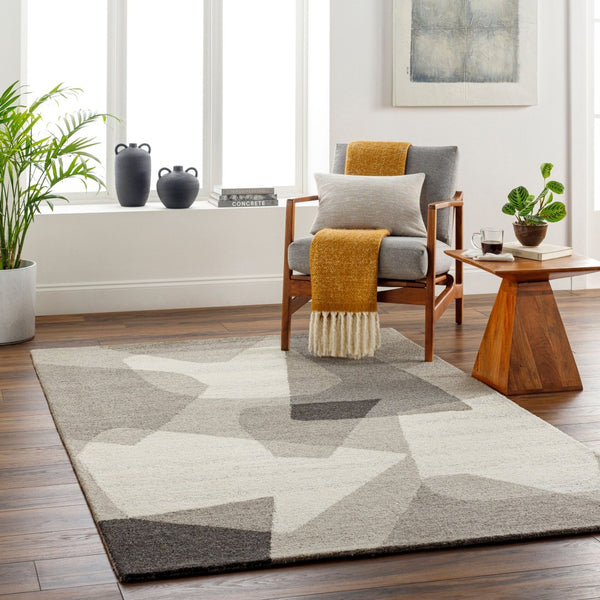 Livabliss Granada Handmade Wool Area Rug Artisan Tufted Accent for Entryway or Bedroom Beige, Light Gr 2' x 3' GND2346-23