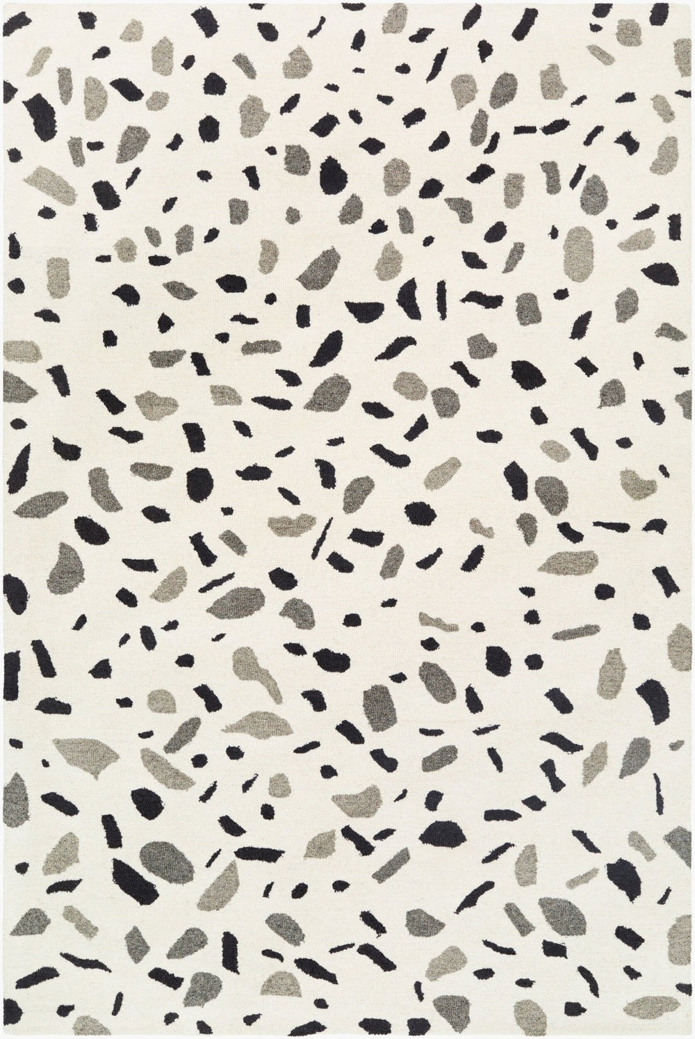 Livabliss Granada Hand Tufted Wool Area Rug Geometric Design for Entryway Bedroom or Hearth Beige, Black 9' x 12' GND2347-912