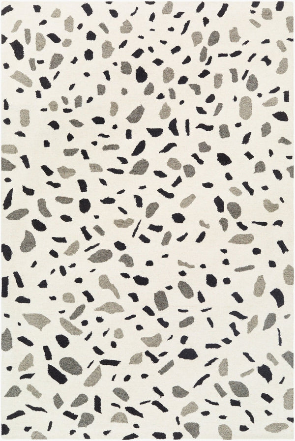 Livabliss Granada Hand Tufted Wool Area Rug Geometric Design for Entryway Bedroom or Hearth Beige, Black 9' x 12' GND2347-912