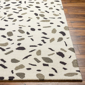 Livabliss Granada Hand Tufted Wool Area Rug Geometric Design for Entryway Bedroom or Hearth Beige, Black 9' x 12' GND2347-912