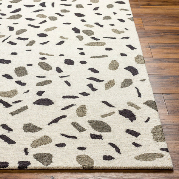 Livabliss Granada Hand Tufted Wool Area Rug Geometric Design for Entryway Bedroom or Hearth Beige, Black 9' x 12' GND2347-912