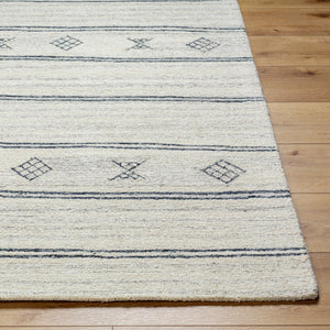 Livabliss Granada Hand Tufted Wool Area Rug Soft Medium Pile Accent for Entryways and Bedrooms Cream, Black 2' x 3' GND2351-23