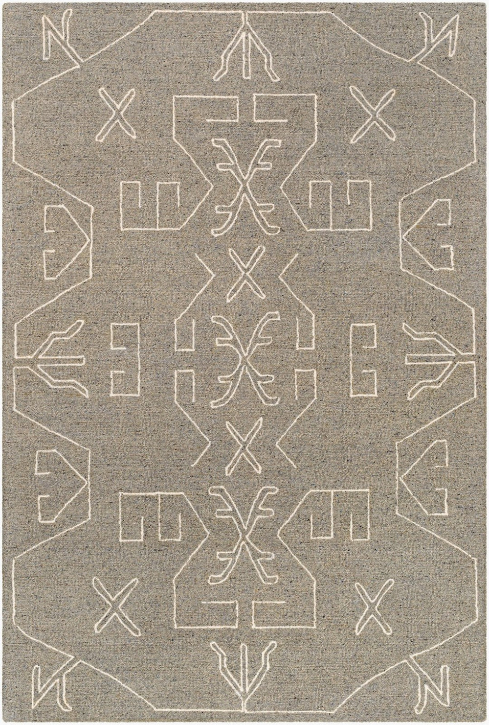 Livabliss Granada Hand Tufted Wool Accent Rug Artisan Crafted for Entryway or Bedside Layering Seafoam, Cream 2' x 3' GND2353-23