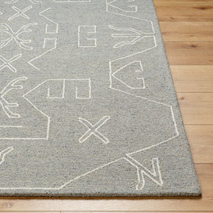 Livabliss Granada Hand Tufted Wool Accent Rug Artisan Crafted for Entryway or Bedside Layering Seafoam, Cream 2' x 3' GND2353-23
