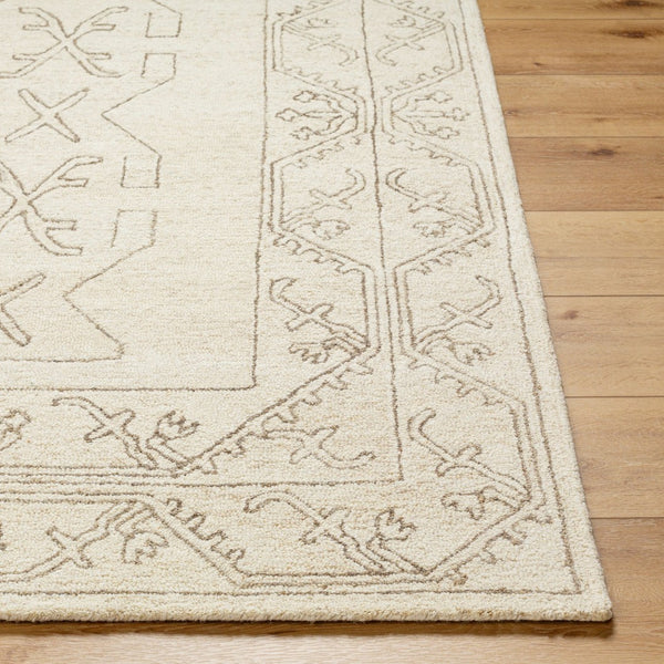 Livabliss Granada Hand Tufted Wool Accent Rug Artisan Crafted for Entryways and Bedroom Floors Ivory, Brown 5' x 7'6" GND2355-576