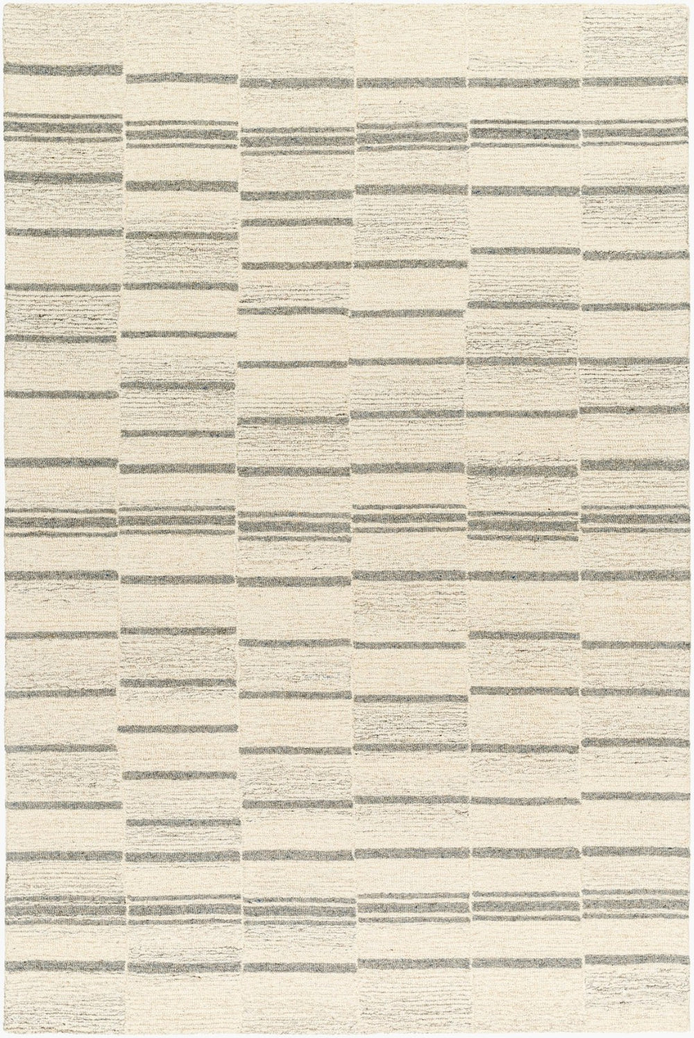 Livabliss Granada Hand Tufted Wool Accent Rug Global Pattern Artisan Crafted for Entryways Ivory, Brown 8'10" x 12' GND2357-81012