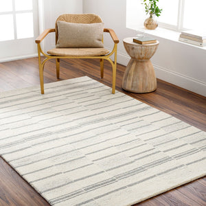 Livabliss Granada Hand Tufted Wool Accent Rug Global Pattern Artisan Crafted for Entryways Ivory, Brown 8'10" x 12' GND2357-81012