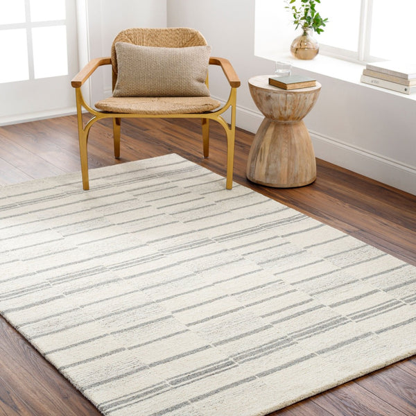 Livabliss Granada Hand Tufted Wool Accent Rug Global Pattern Artisan Crafted for Entryways Ivory, Brown 8'10" x 12' GND2357-81012