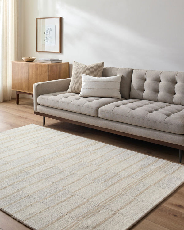 Livabliss Granada Handmade Wool Accent Rug Artisan Tufted Global Pattern for Entryways and Layering Cream, Tan 8'10" x 12' GND2359-81012
