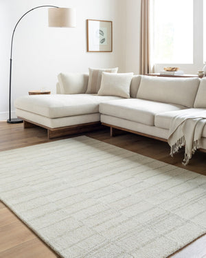 Livabliss Granada Hand Tufted Wool Accent Rug Global Bohemian Pattern for Entryway or Reading Nook Ivory, Light Ta 8'10" x 12' GND2360-81012