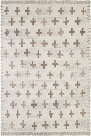 Livabliss Granada Hand Tufted Wool Accent Rug Artisan Geometric Design for Entryway or Bedside Ivory, Medium B 5' x 7'6" GND2368-576