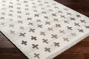Livabliss Granada Hand Tufted Wool Accent Rug Artisan Geometric Design for Entryway or Bedside Ivory, Medium B 5' x 7'6" GND2368-576