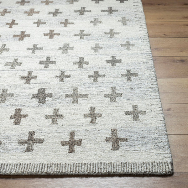 Livabliss Granada Hand Tufted Wool Accent Rug Artisan Geometric Design for Entryway or Bedside Ivory, Medium B 5' x 7'6" GND2368-576