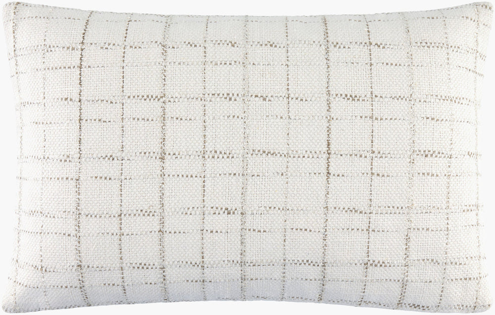 Surya Greenville Elegant 14"L X 22"W Lumbar Pillow - Chic Linen Blend For Stylish Comfort & Relaxation Ivory Linen,Cotton,Viscose,Linen,Cotton,Viscose Gne001-1422d