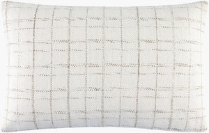 Surya Greenville 18" Accent Pillow - Luxurious Linen Blend For Comfort & Style - Perfect Home Décor Piece Ivory Linen,Cotton,Viscose,Linen,Cotton,Viscose Gne001-2020