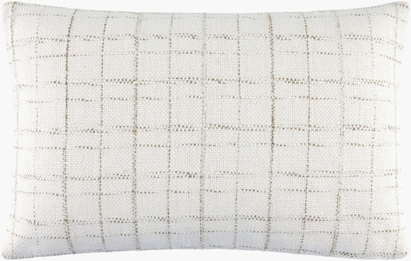 Surya Greenville 18" Accent Pillow - Luxurious Linen Blend For Comfort & Style - Perfect Home Décor Piece Ivory Linen,Cotton,Viscose,Linen,Cotton,Viscose Gne001-2020