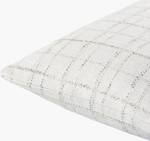 Surya Greenville Elegant 14"L X 22"W Lumbar Pillow - Chic Linen Blend For Stylish Comfort & Relaxation Ivory Linen,Cotton,Viscose,Linen,Cotton,Viscose Gne001-1422d