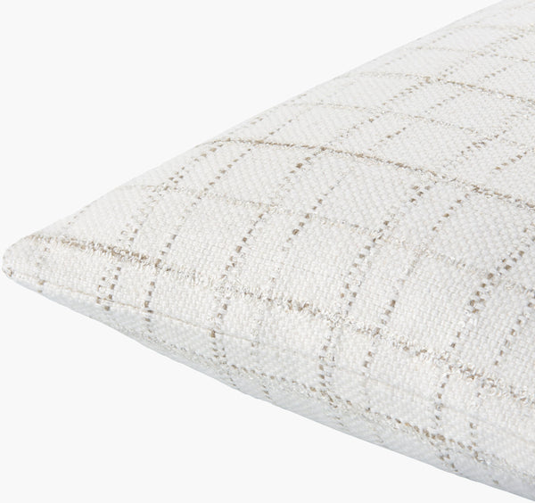 Surya Greenville 18" Accent Pillow - Luxurious Linen Blend For Comfort & Style - Perfect Home Décor Piece Ivory Linen,Cotton,Viscose,Linen,Cotton,Viscose Gne001-2020