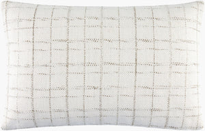 Surya Greenville Elegant 14"L X 22"W Lumbar Pillow - Chic Linen Blend For Stylish Comfort & Relaxation Ivory Linen,Cotton,Viscose,Linen,Cotton,Viscose Gne001-1422d