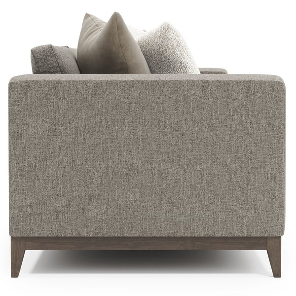 Bernhardt Bernhardt Noel Made-To-Order Fabric Sofa With Tapered Wood Legs, Oversized Arms & Coordinating Pillows P7326B