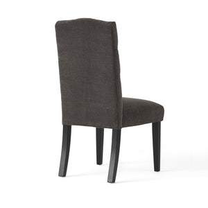English Elm Harriet Tufted Crown Back Upholstered Dining Chairs Set of Two Formal Elegance 52322.00DGRY