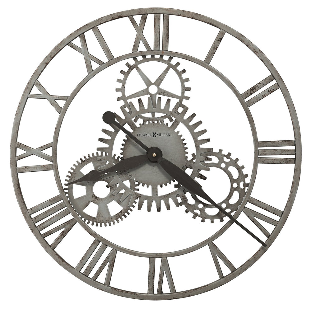 Hekman Furniture 625687 Sibley Wall Clock - Modern Industrial Design With Quartz Movement, Roman Numerals & Gears  Sibley Wall Clock 625687