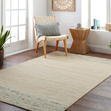 Geneva GNV-2302 9' x 12' Handmade Rug GNV2302-912  Light Beige, Black, Blue Surya