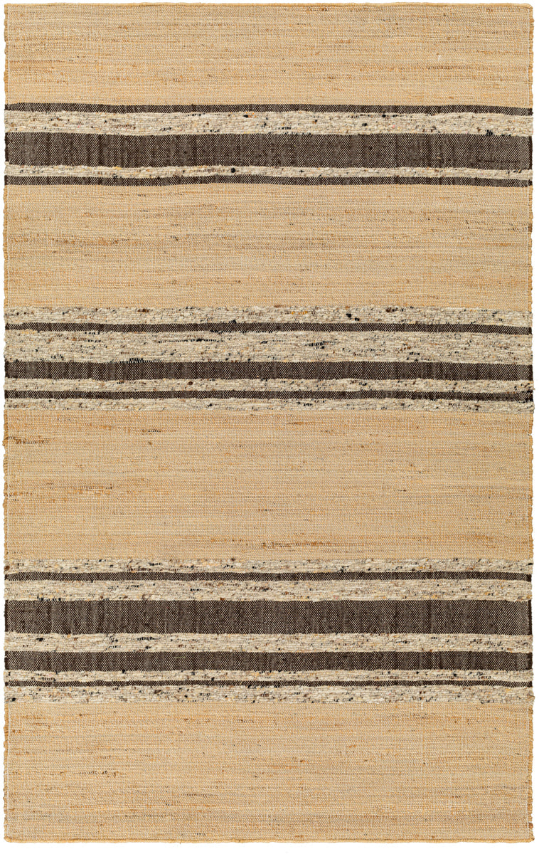 Geneva GNV-2306 9' x 12' Handmade Rug GNV2306-912  Black, Charcoal, Peach, Light Beige Surya