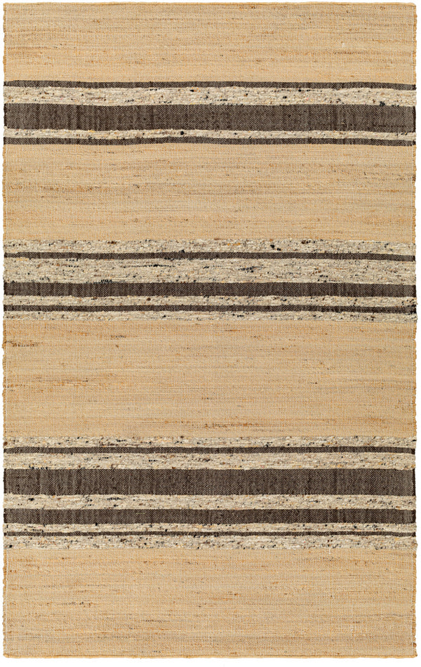 Geneva GNV-2306 9' x 12' Handmade Rug GNV2306-912  Black, Charcoal, Peach, Light Beige Surya