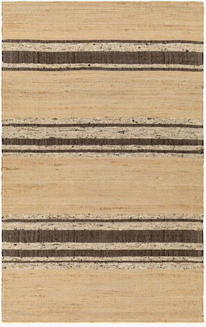 Surya Geneva Coastal-style Handmade Area Rug 2' X 3' - Durable Wool & Jute, Easy Maintenance, Chic Design Black Jute,Wool Gnv2306-576