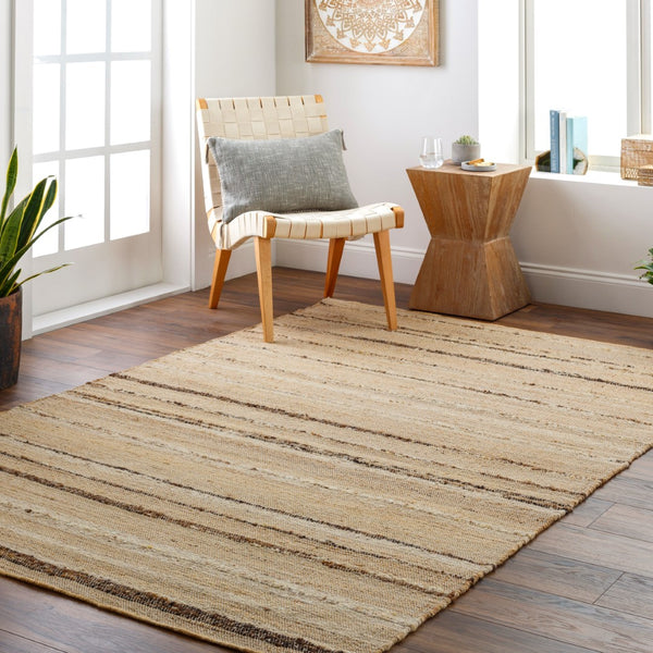 Surya Geneva Coastal-style Handmade Area Rug 2' X 3' - Durable Wool & Jute, Easy Maintenance, Chic Design Dark Brown Jute,Wool Gnv2309-576