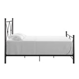 Homelegance By Top-Line Mila Double X Black Metal Bed Black Metal