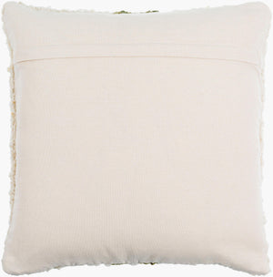 Surya Dagny Luxurious 18"X18" Wool & Cotton Accent Pillow – Elegant Home Decor With Intricate Stitching Ivory Wool,Cotton,Cotton Gny001-2222
