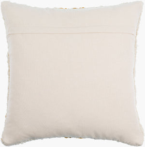 Surya Dagny Luxurious 18"X18" Wool & Cotton Accent Pillow – Elegant Home Decor With Intricate Stitching Ivory Wool,Cotton,Cotton Gny002-2020p