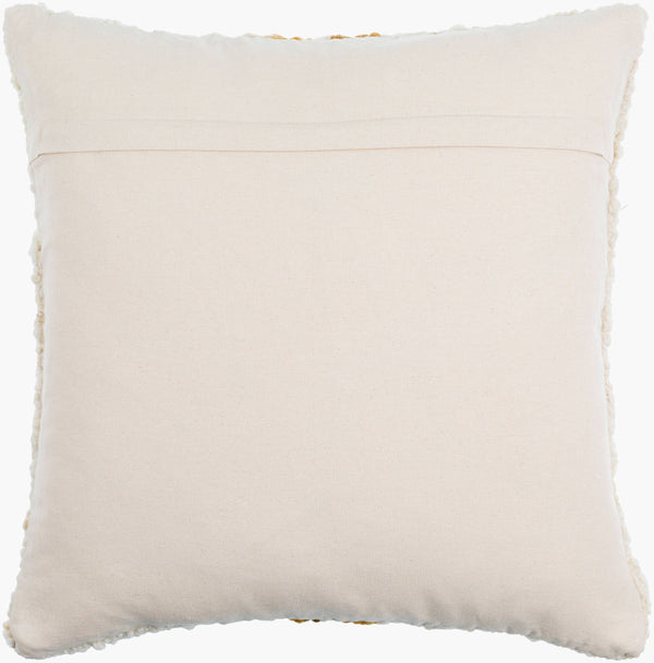 Surya Dagny Luxurious 18"X18" Wool & Cotton Accent Pillow – Elegant Home Decor With Intricate Stitching Ivory Wool,Cotton,Cotton Gny002-2020p