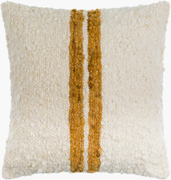 Surya Dagny Luxurious 18"X18" Wool & Cotton Accent Pillow – Elegant Home Decor With Intricate Stitching Ivory Wool,Cotton,Cotton Gny002-2020p