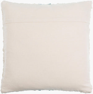 Surya Dagny Luxurious 18"X18" Wool & Cotton Accent Pillow – Elegant Home Decor With Intricate Stitching Deep Teal Wool,Cotton,Cotton Gny003-1818