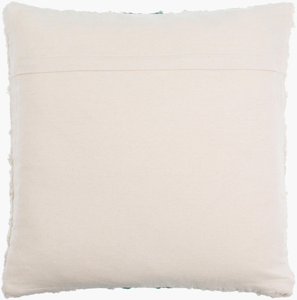 Surya Dagny Luxurious 18"X18" Wool & Cotton Accent Pillow – Elegant Home Decor With Intricate Stitching Deep Teal Wool,Cotton,Cotton Gny003-1818