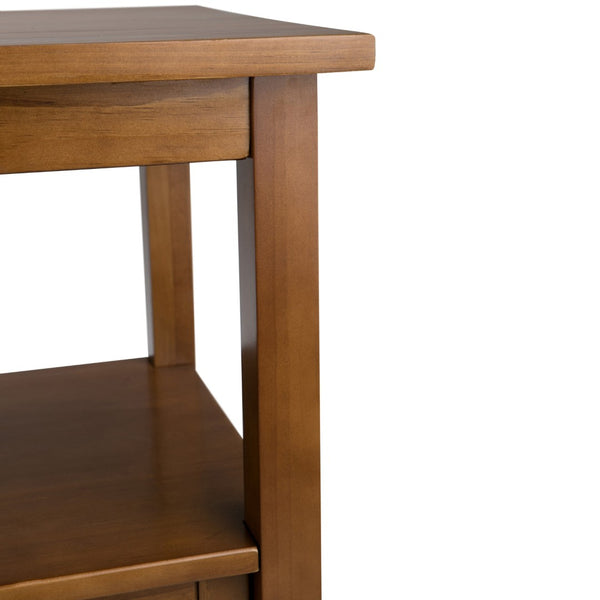 English Elm Warm Shaker Console Sofa Table - Timeless Solid Wood Beauty With Storage & Transitional Design B136P159568-GIGA