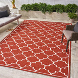 Christopher Knight Home® Knight Home Thornhill Geometric Red/Ivory 8x11 Area Rug - Indoor/Outdoor Rug