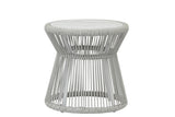 Miami End Table with Honed Carrara Marble Top