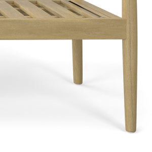 English Elm Bayshore Outdoor Sofa Natural – Handcrafted Acacia & Rust‑Resistant Aluminum, Weather‑Resistant Fabric B136P159390