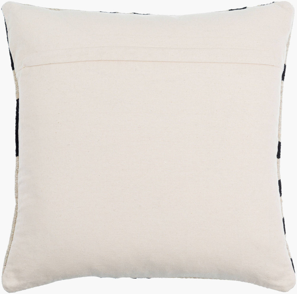 Surya Garold 18" Wool And Cotton Accent Pillow - Timeless Design For Living Room Or Bedroom Decor Black Wool,Cotton,Cotton Gol001-2020d