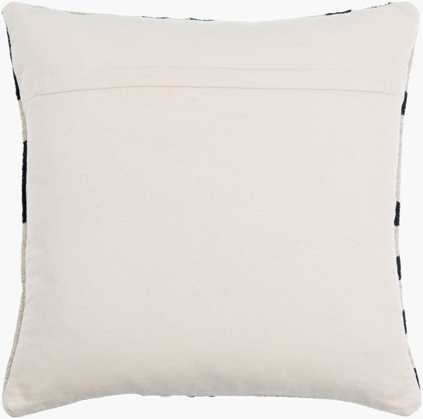 Surya Garold 18" Wool And Cotton Accent Pillow - Timeless Design For Living Room Or Bedroom Decor Black Wool,Cotton,Cotton Gol001-2020d