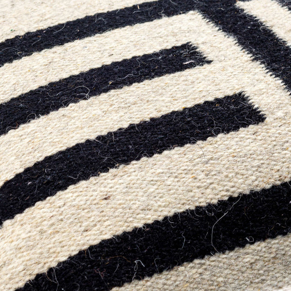 Surya Garold 18" Wool And Cotton Accent Pillow - Timeless Design For Living Room Or Bedroom Decor Black Wool,Cotton,Cotton Gol001-2020d