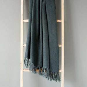 Washed Linen Throw, Indigo EXN00428 Park Hill