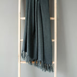 Washed Linen Throw, Indigo EXN00428 Park Hill