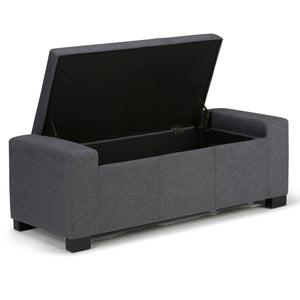 English Elm Laredo Large Storage Ottoman – Stylish Slate Grey Bench With Ample Storage & Comfortable Seating B136P159046