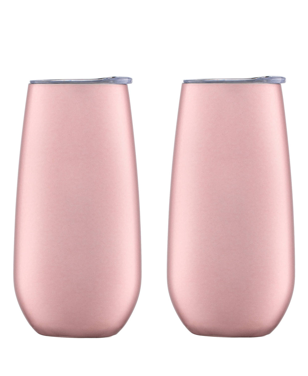 Lenox Cambridge 6 Oz Pink Stainless Steel Champagne Flutes, Set of 2 NO COLOR METAL E956PNTS1BM